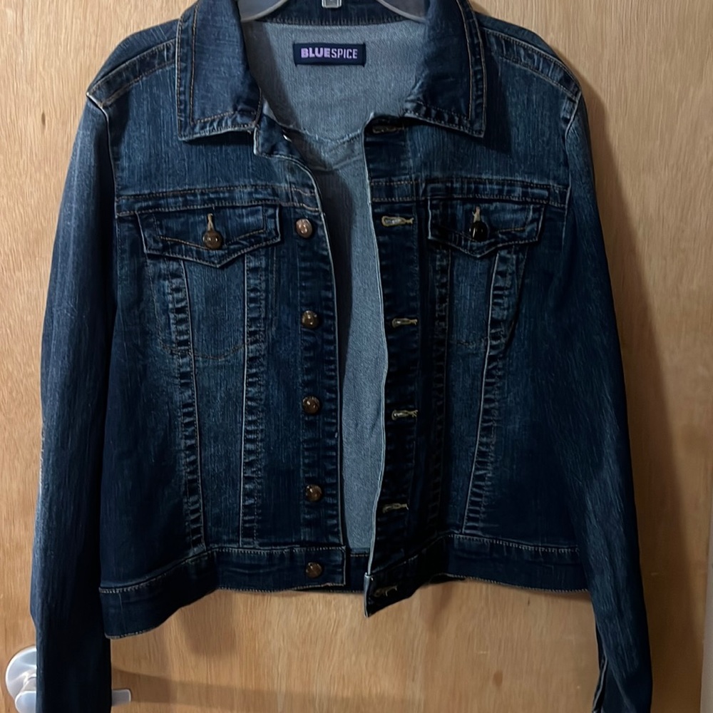 Dark Wash Blue Denim Jacket Womens Medium